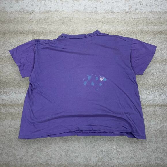 Vintage 90s Tweety Bird Shirt Mens M Purple Looney Tunes Cotton Short Sleeve - Picture 2 of 6